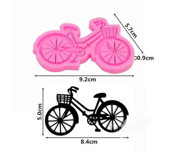 Молд силиконовый Велосипед 92 на 57 мм розовый Киев