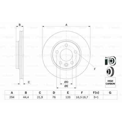 Гальмівний диск Bosch 0 986 479 097 Вінниця