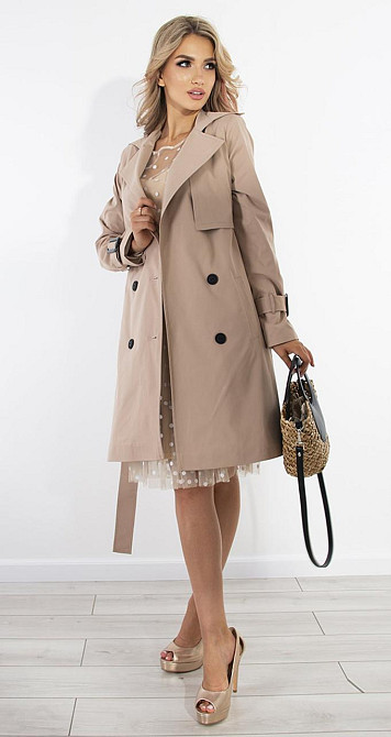 Стильний бежевий тренч (42) Київ - фото 7