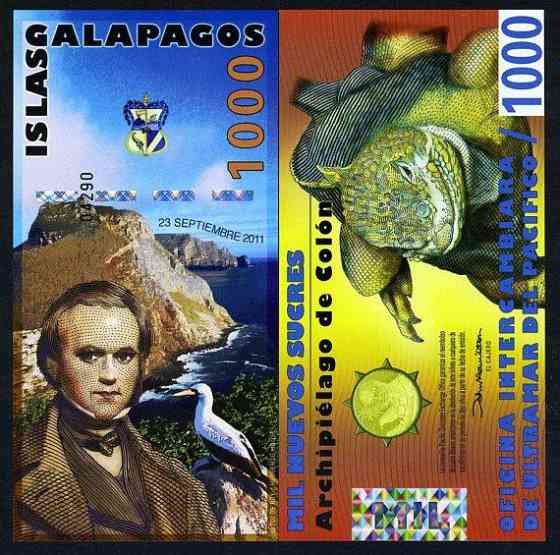 Galapagos Islands Галапагоси -1000 Nuevos Sucres 2011 UNC Полтава