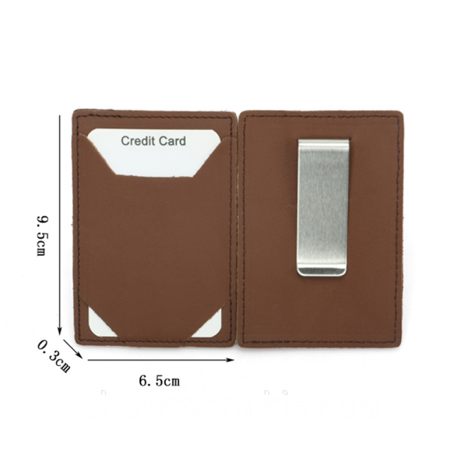 Мужской кожаный зажим для купюр Leather Collection (9079) Киев - изображение 2