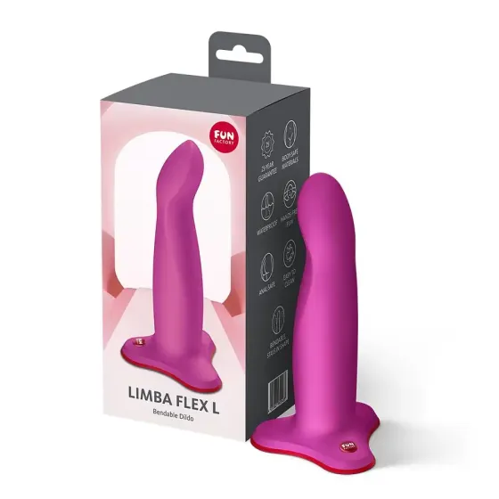 Фалоімітатор Fun Factory LIMBA FLEX L Magenta, гнучкий, з ефектом пам’яті, підходить для точки G Львів