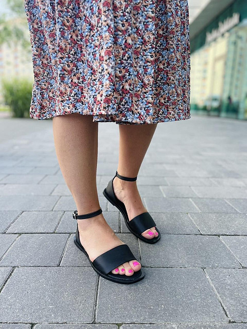 Tamei Босоніжки жіночі Tamei 0571-12 чорні (літо, шкіра натуральна) (5258) Коломия - фото 6