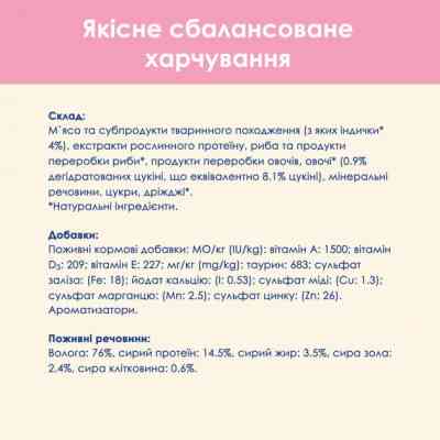 Вологий корм для кішок Purina Cat Chow Kitten з індичкою та цукіні в желе 85г (7613036595001) Вінниця