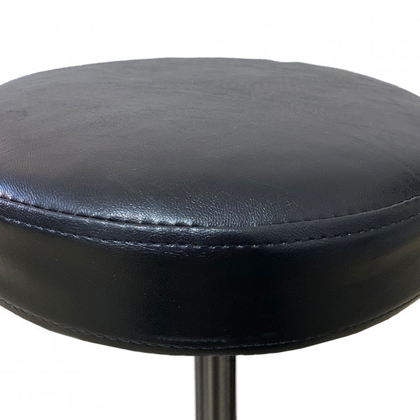 Стілець для майстра без спинки Твін на хромованій ніжці Чорний Київ - фото 2