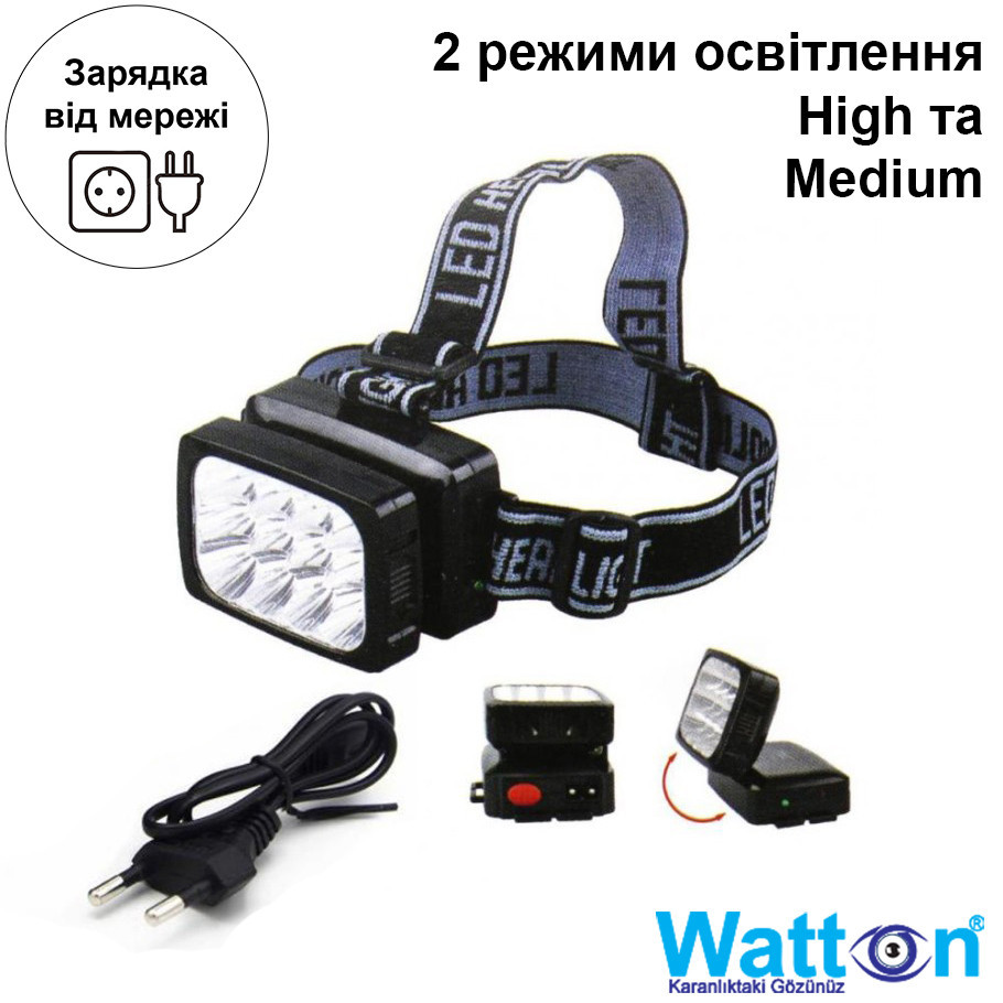 Потужний акумуляторний ліхтар-прожектор з 12 світлодіодами  та лампа на батарейках  У подарунок! Кам'янець-Подільський - фото 5