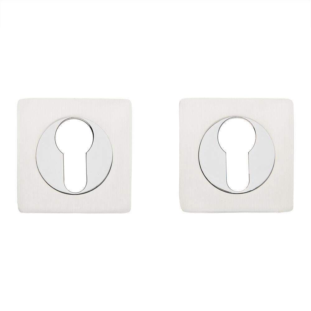 Накладки на циліндр Gavrohe Z3-EH PW/CP білий перлинний/ хром Київ - фото 1