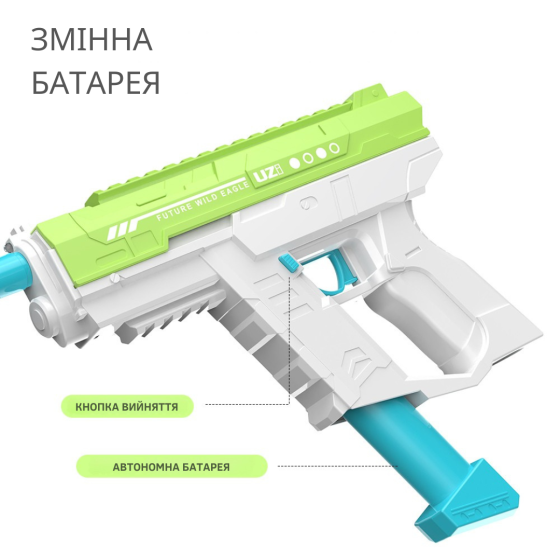 Водный пистолет, электрический бластер для детей, водный пистолет с автоматической подкачкой воды, синий Каменец-Подольский