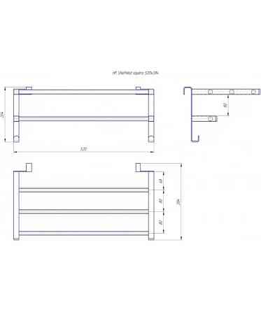Полиця для рушників навісна профільна HF Sheffield 520x284 white mat Київ