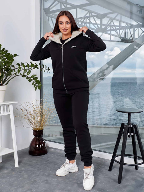 Жіночий костюм з хутром Чорний 2XL-3XL Харків - фото 3
