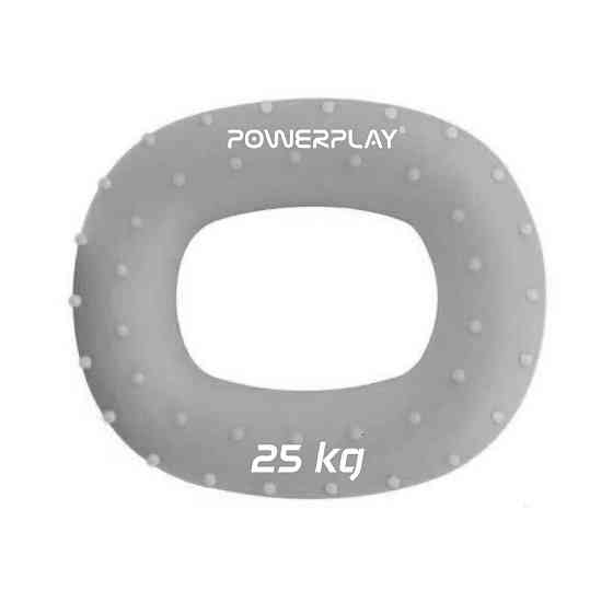 Эспандер кистевой силиконовый PowerPlay PP-4337 Hand Grip Large 25 кг. Серый Киев