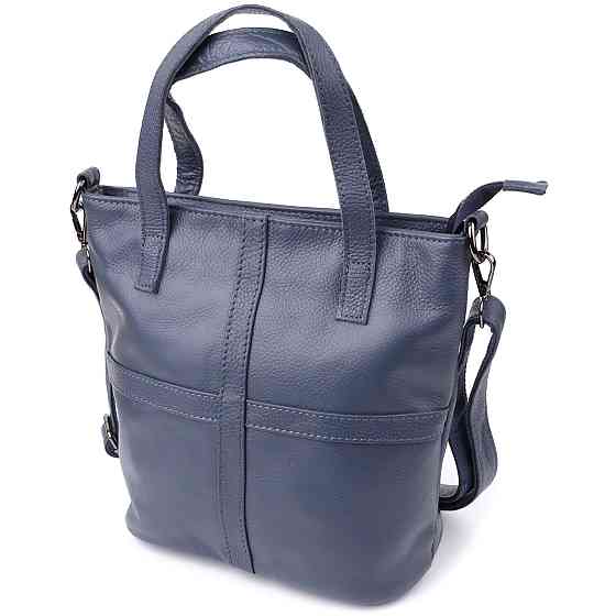 Красива сумка жіноча з натуральної шкіри Vintage 22995 Синій Київ