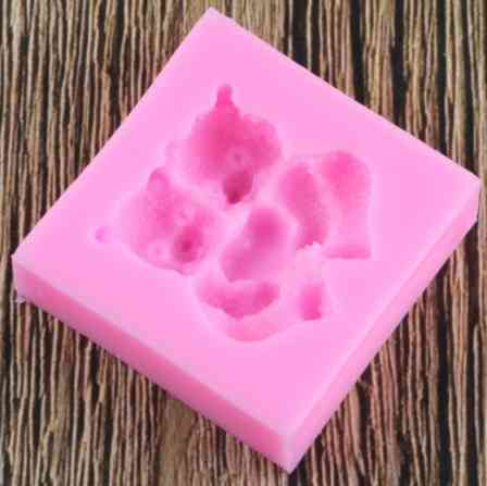 Молд силиконовый Мишки 50 на 50 мм розовый Киев