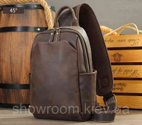 Мужская сумка на грудь (слинг), бананка Wild Leather (352) Киев