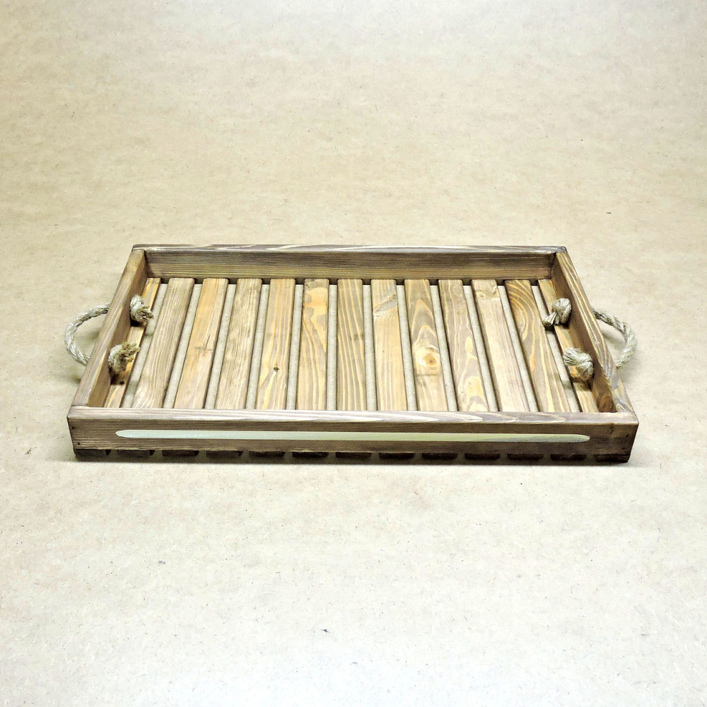 Піднос дерев'яний "Буйон" махагон Миколаїв - фото 8