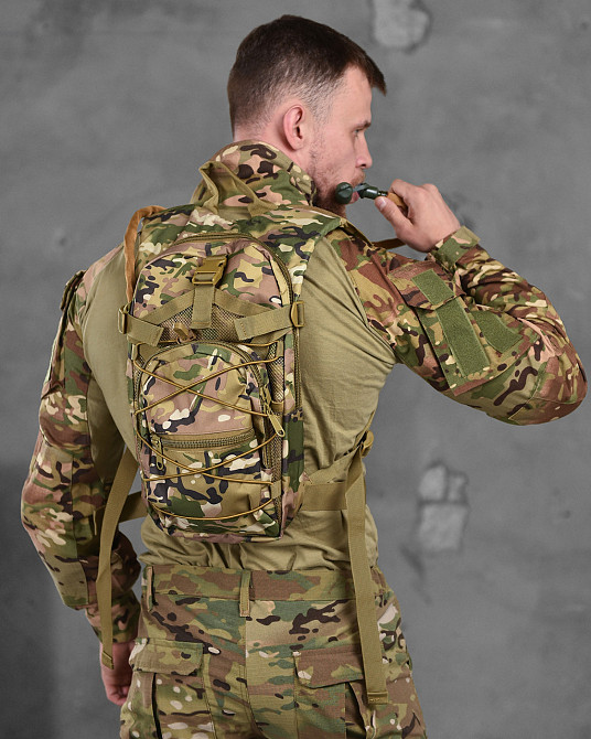 Гидратор рюкзак большой с карманами питьевая система мультикам 3 литра тактический Одесса - изображение 13