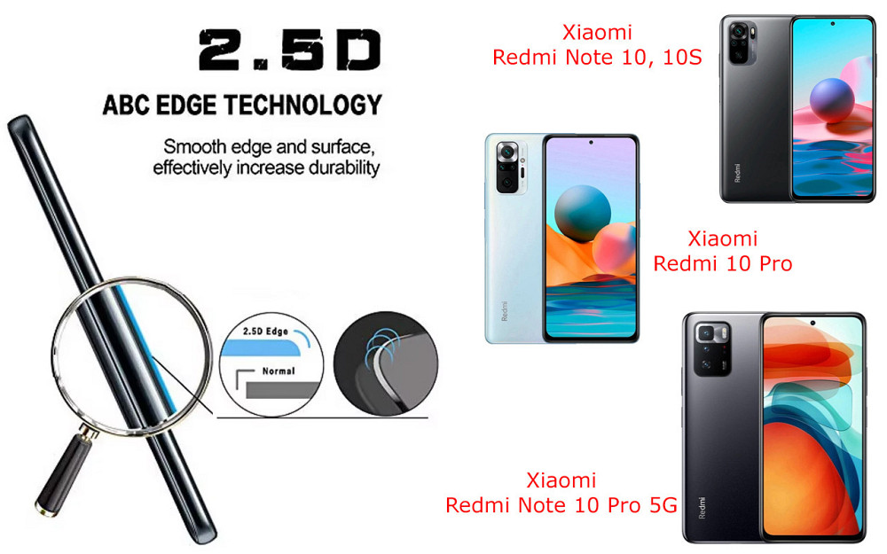 Защитное стекло ArmorGlass для Xiaomi Redmi Note 10, 10S, 10 Pro, 10 Pro 5G – устойчивое к царапинам и ударам Киев - изображение 2