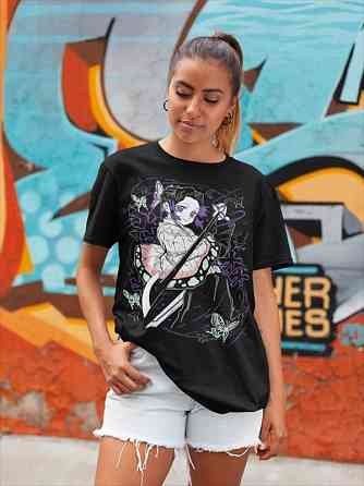 Футболка для мальчика аниме Истребитель демонов оверсайз (рост от 165 до 180 ) Черний AnimeJ0462m Днепр