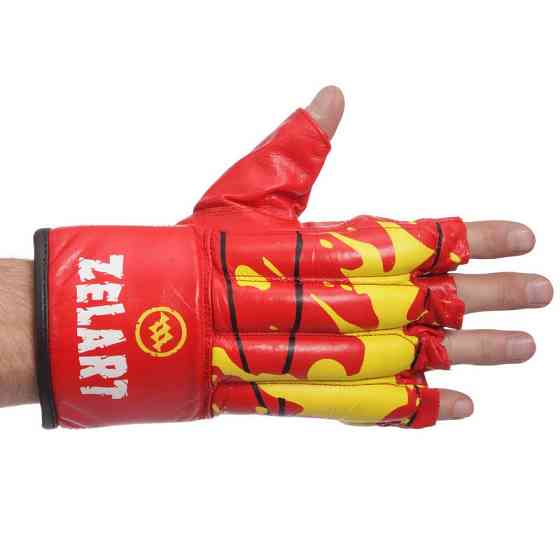 Снарядні рукавички шкіряні ZELART ZB-4224 розмір M-XL кольори в асортименті Рукавички для боксу та єдиноборств Київ