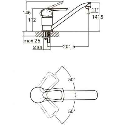 Смеситель AQUATICA MD-2B244C (9712130) Винница