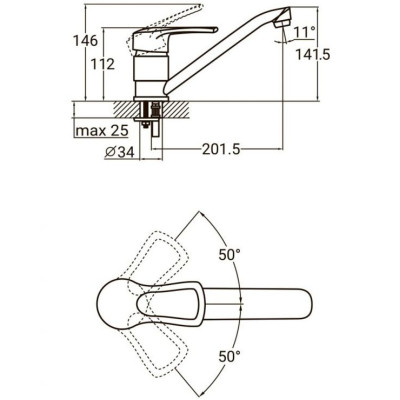 Змішувач AQUATICA MD-2B244C (9712130) Вінниця - фото 4
