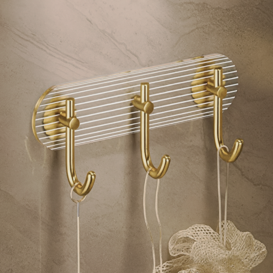 Настенная вешалка на 3 крючка для кухни, ванной комнаты, самоклеящаяся вешалка с пластиковыми крючками Каменец-Подольский