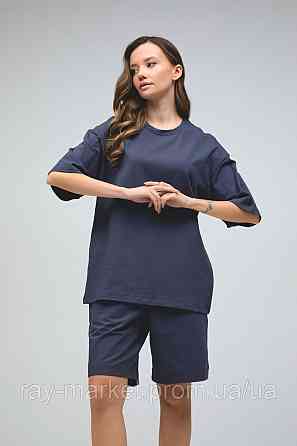 Костюм футболка оверсайз и шорты RAY BASIC темно-серый женский (U1801W-Dark Grey) XXL Киев