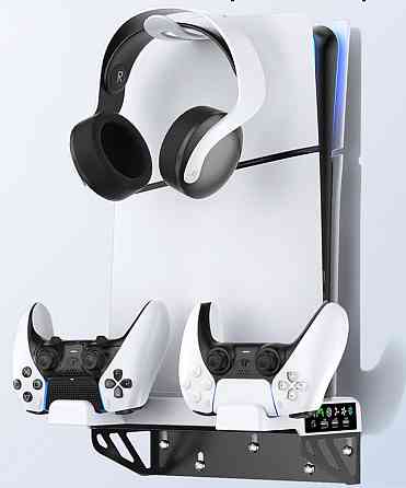 Крепление на стену PS5 Pro/Slim/Fat с охлаждением и зарядкой OIVO VG-P5326X-Pro Киев