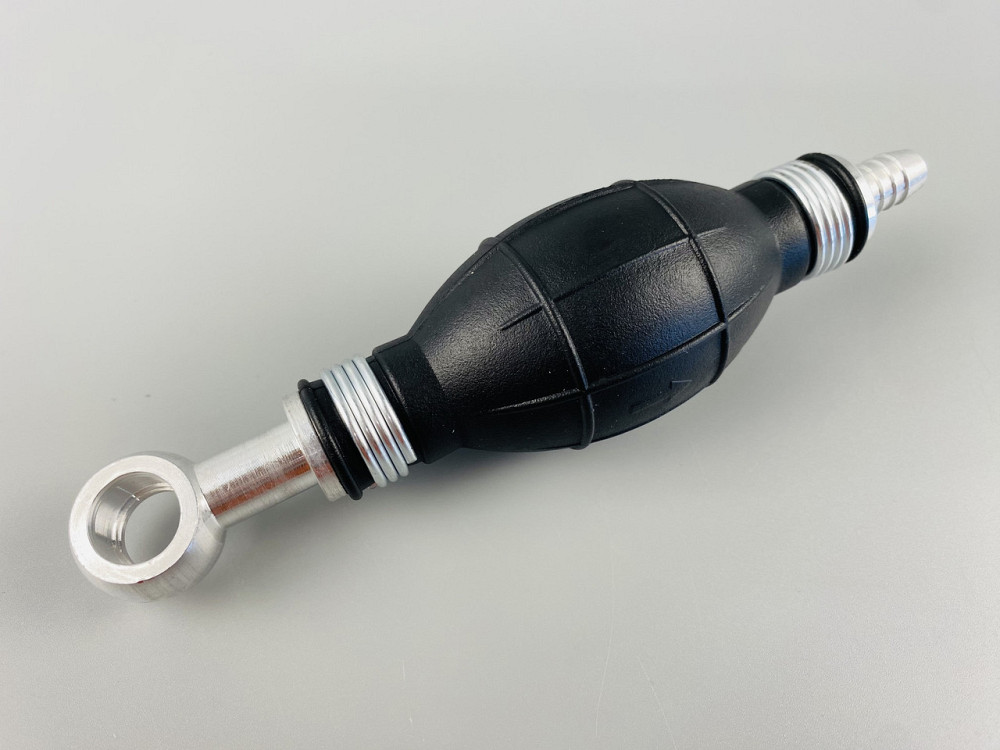 Ручний насос для перекачування рідини з клапаном масло-бензостійка гума алюмінієві наконечники d = 10 мм/d=14 м Мукачево - фото 1