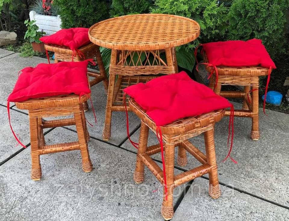 Мебель плетеная  из лозы с табуретками Киев - изображение 7