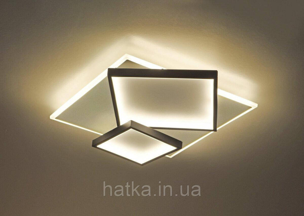 Люстра світлодіодна акрилова Sirius Ш 77768/500*500 WT+BK Київ - фото 1