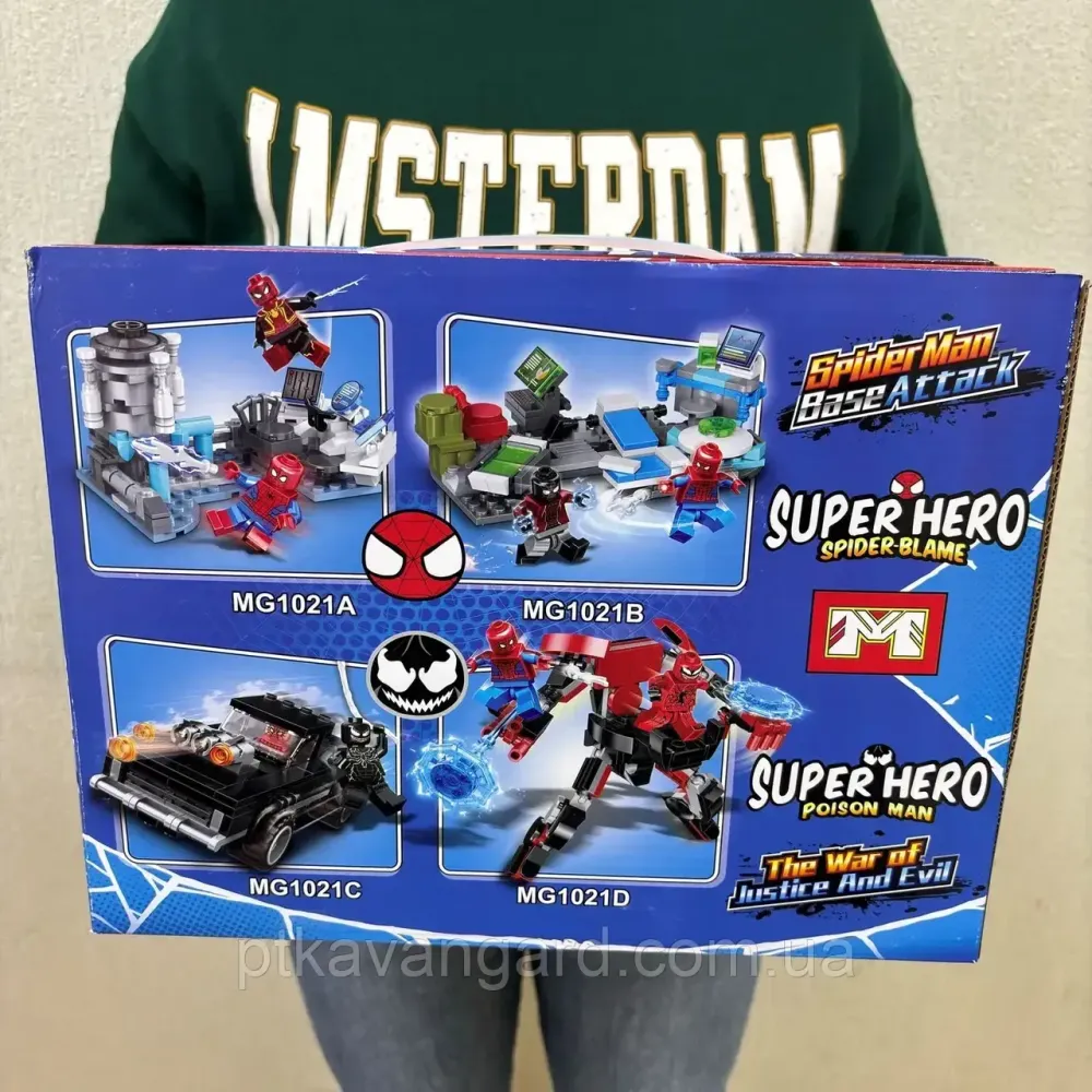 Конструктор человек паук 4в1 веном карнаж спайдермен 883 детали 4 наборы в блоке Хмельницкий - изображение 8
