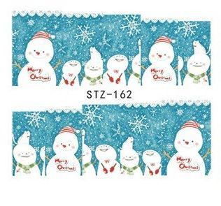 Наклейки на ногти новогодние Снеговики 5 на 6 см разноцветный Киев - изображение 1