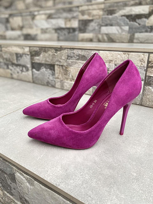 Comer Туфлі жіночі COMER фіолетовий еко-замша каблук 11см розмір 35-39 (AH-3) Коломия - фото 7