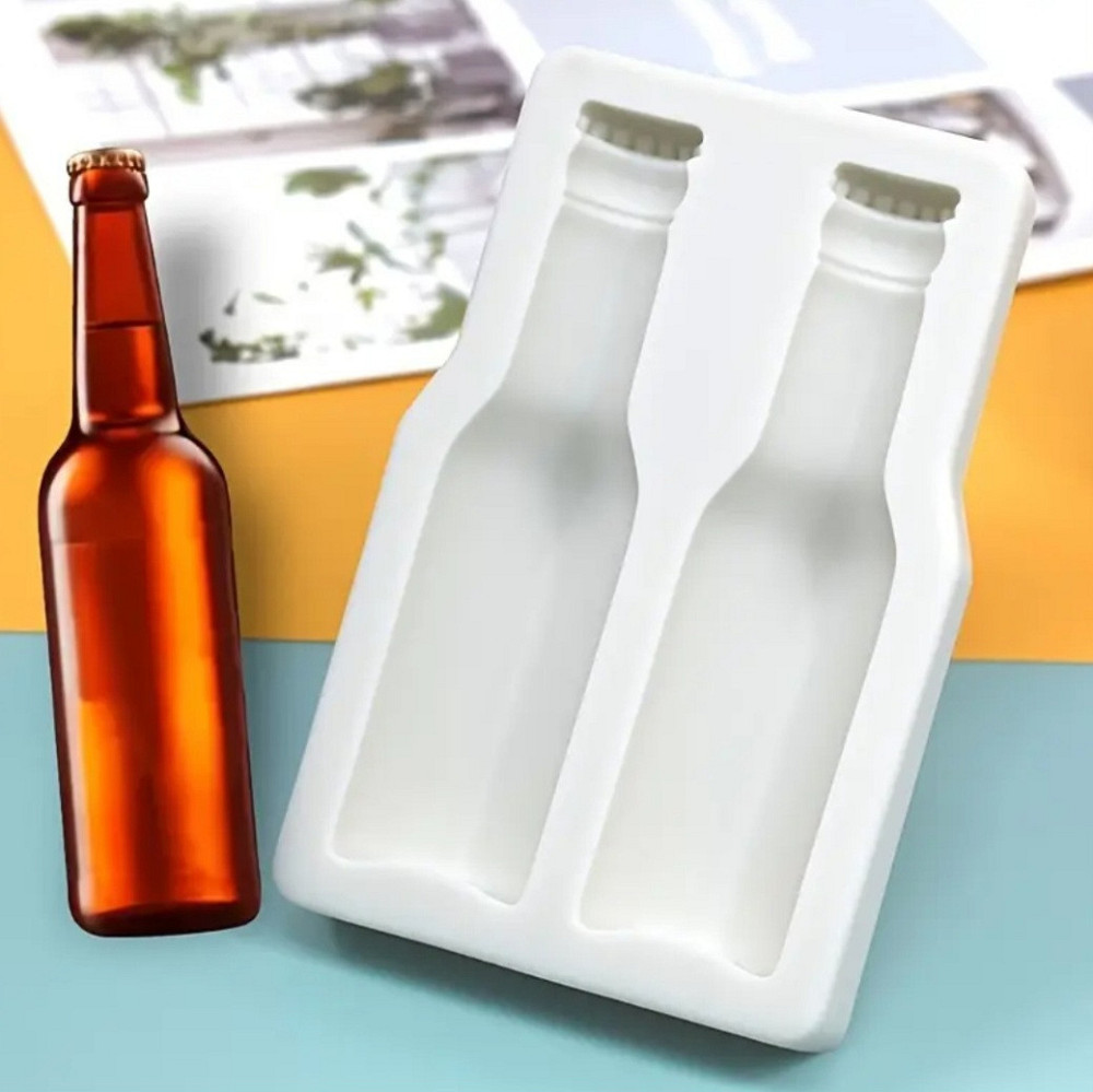 Молд силиконовый Бутылка 115 на 74 мм белый Киев - изображение 4