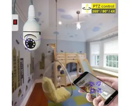 Камера видеонаблюдения в патрон IPC-V380-E27 удаленный доступ, ночная съёмка, определение движения, микрофон Коломыя - изображение 5