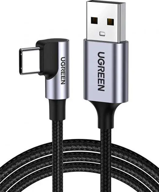 Кабель UGREEN US284 Angled USB-C Male To USB2.0 A Male 3A Data Cable(90°Angle) 0,,5m Київ - фото 1
