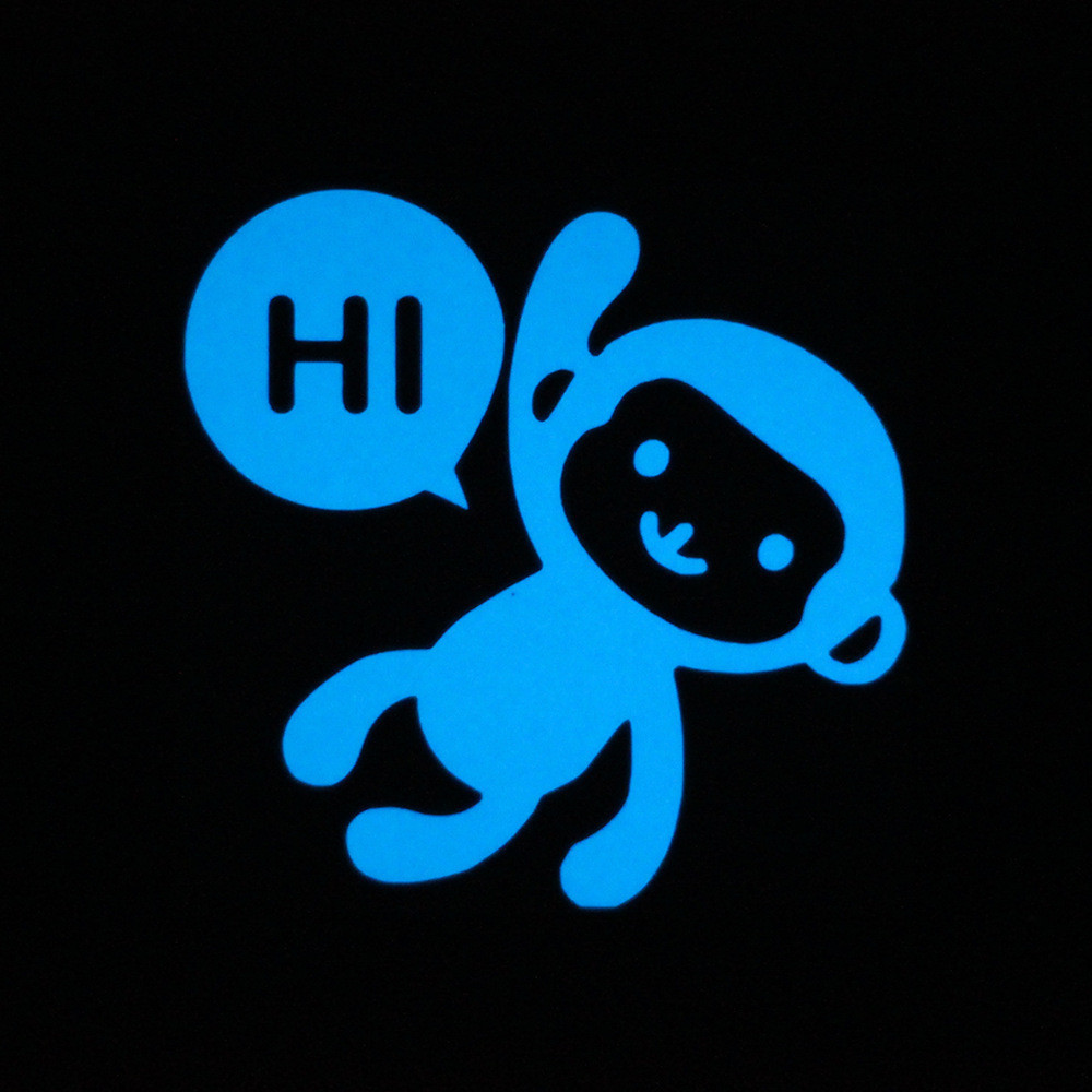 Люминесцентная наклейка Обезьянка 10 на 10 см голубой Киев - изображение 3