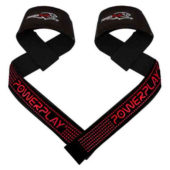 Лямки для тяги PowerPlay 7064 Чорно-Червоні Луцьк