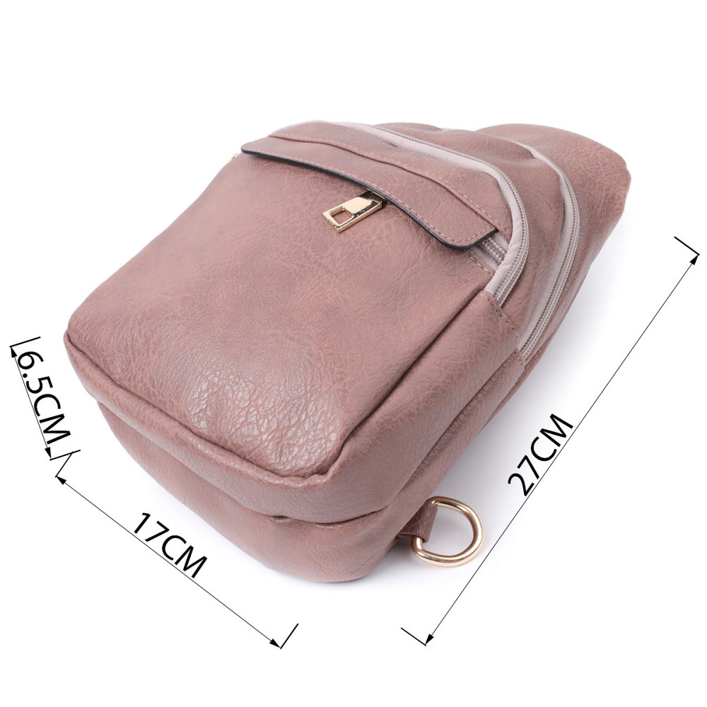 Стильна жіноча сумка через плече з отвором для навушників з екошкіри Vintage 22786 Коричневий Київ - фото 3