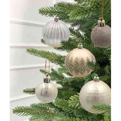 Елочная игрушка Chomik пластикові Кульки, сніжинки 30 шт, шампань (5900779895324_2) Вінниця