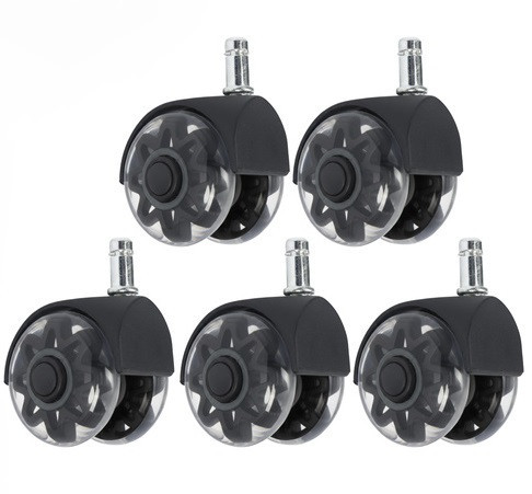 Комплект бесшумных колес для офисного кресла 5 шт 11×22 мм Ruhhy (26294) Нововолынск - изображение 2