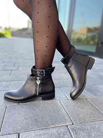 Жіночі черевики BOGATKO чорні натуральна шкіра висота 14 см (3767) 38р.39р. 39 Коломия
