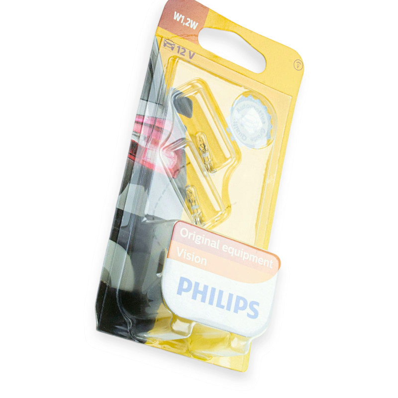 Автолампа 12V 1, 2W W2х4, 6d PHILIPS (пара) БЦ Мукачево - фото 1