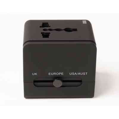 Зарядное устройство PowerPlant Международный адаптер 220В + 2*USB max2.1A (DV00DV5067) Винница