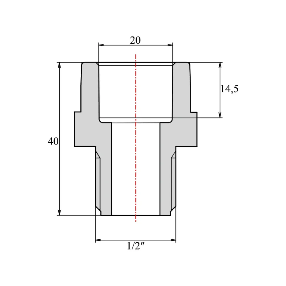 Заглушка PPR Blue Ocean з різзю 20х1/2" НР Київ - фото 2