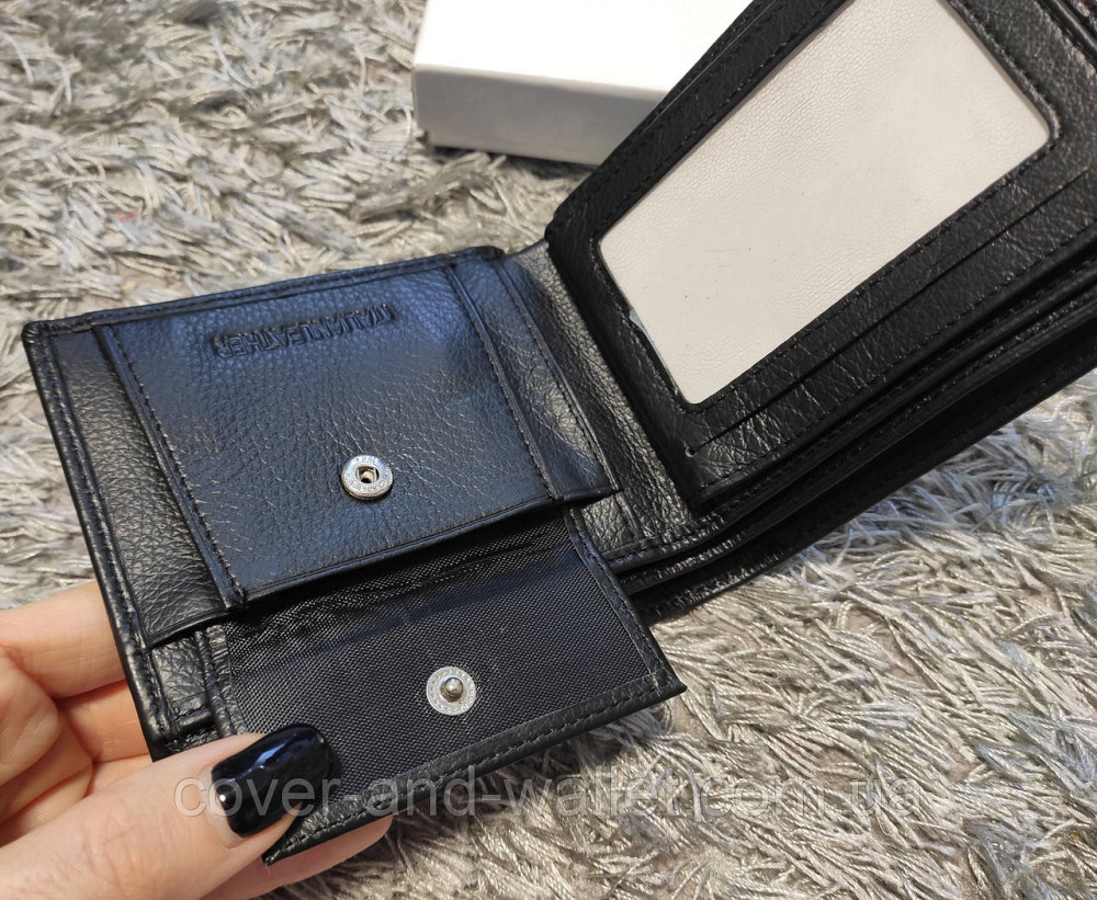 Горизонтальний чоловічий шкіряний гаманець без фіксації Marco Coverna 22-208B Київ - фото 6