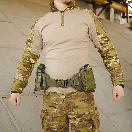 Тактичний розвантажувальний пояс олива ремінь Kiborg R-1 матеріал Cordura Nylon 1000D широкий тактичний пояс рпс     WAR Львів