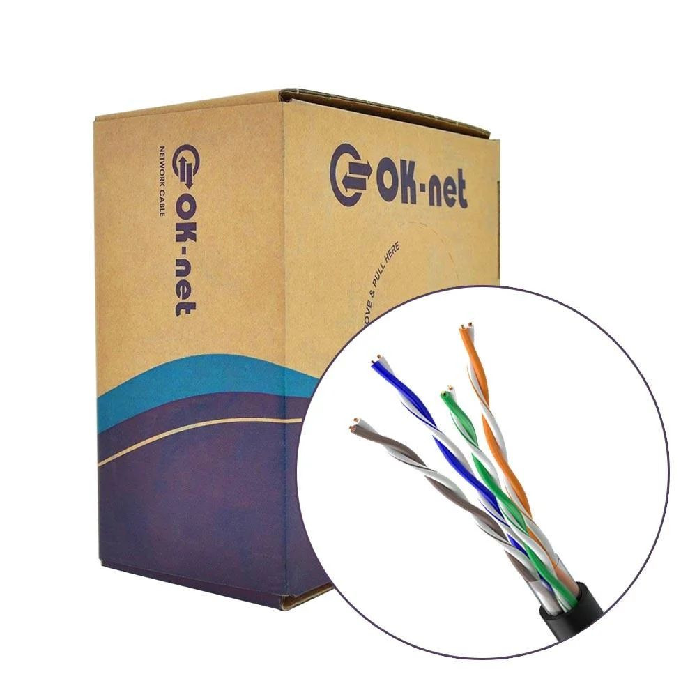 Вита пара OK-Net КПП-ВП (100) UTP кат.5е, 4х2х0.51 бухта 305м (UTP мідь зовнішній) Київ - фото 1