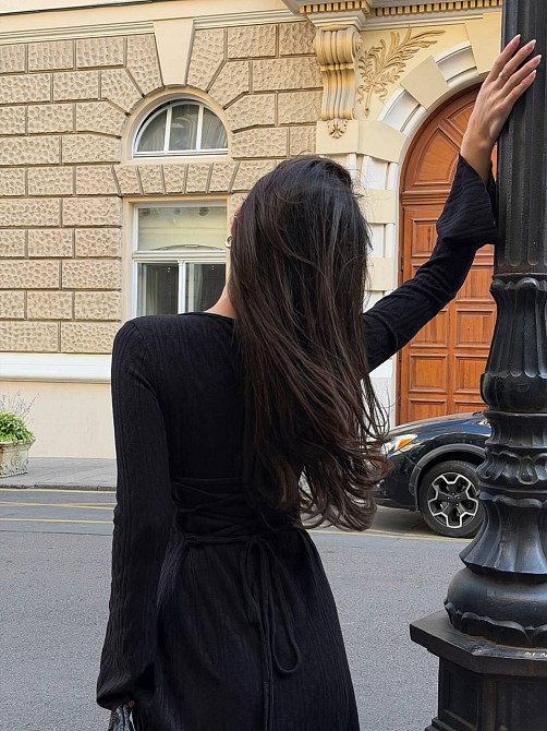 Жіноче романтичне елегантне плаття з корсетом ангора в'язання Чорний, 44/46 Одеса - фото 8